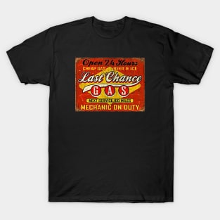 Last Chance Gas Sign Worn T-Shirt